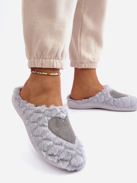 Kapcie damskie ciepłe Inblu EC000099 40 Szare (5905677966619) - obraz 6