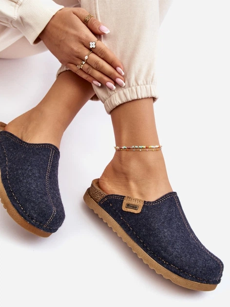 Жіночі домашні капці із закритим носком Inblu DJ000010 37 Сині (5905677966282) - зображення 5