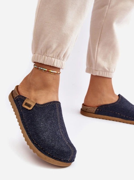 Жіночі домашні капці із закритим носком Inblu DJ000010 37 Сині (5905677966282) - зображення 8