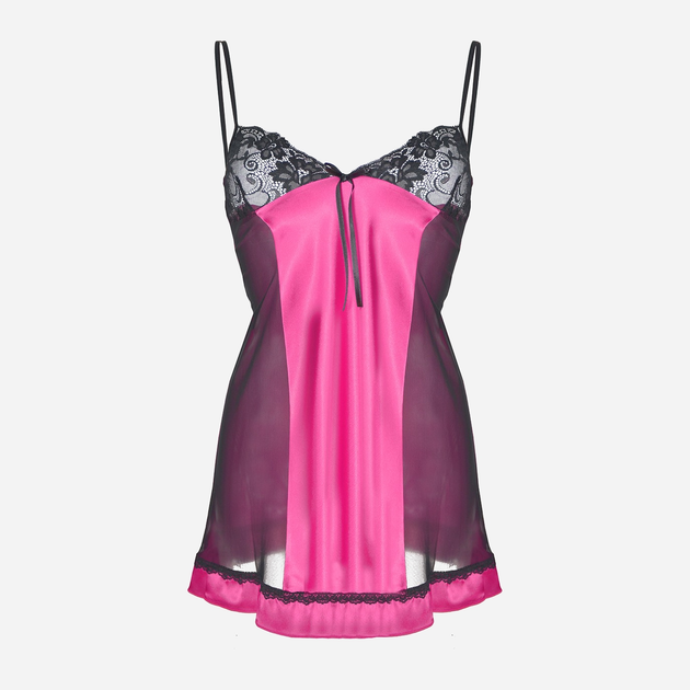 Sukienka erotyczna damska DKaren Slip Roxy S Ciemno-różowa (5901780675370) - obraz 1