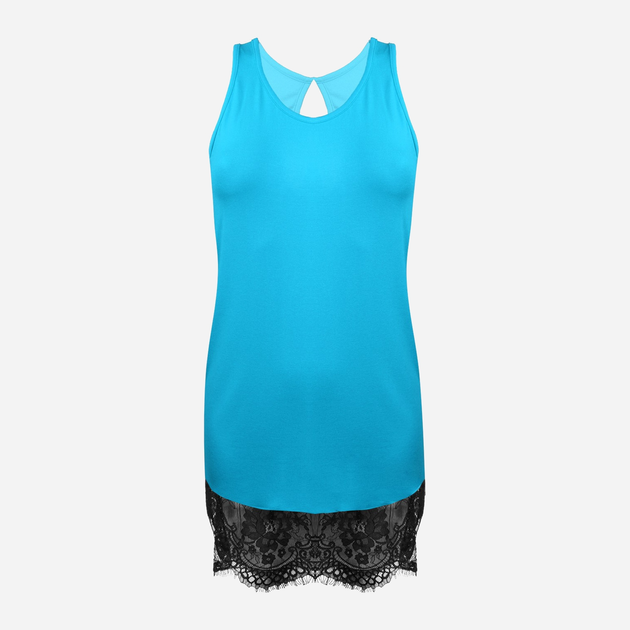 Нічна сорочка жіноча DKaren Slip Taylor XS Бірюзова (5903251377639) - зображення 1