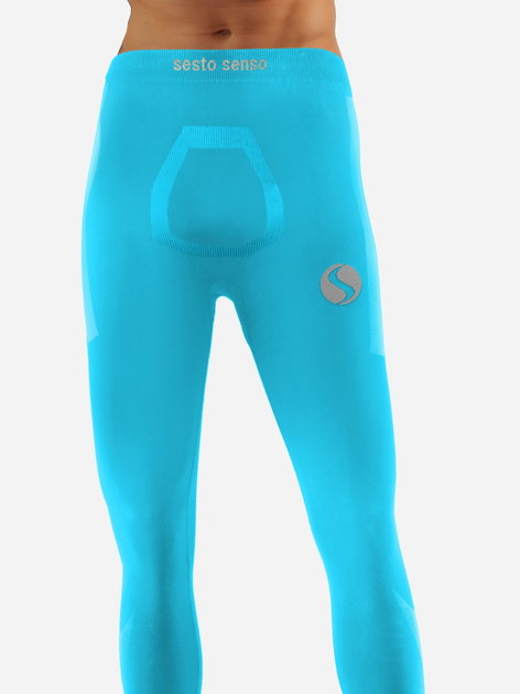 Spodnie legginsy termiczne męskie Sesto Senso CL42 S/M Niebieskie (5904280038546) - obraz 1