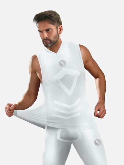 Koszulka męska termiczna bez rękawów Sesto Senso CL38 L/XL Biała (5904280037440) - obraz 2