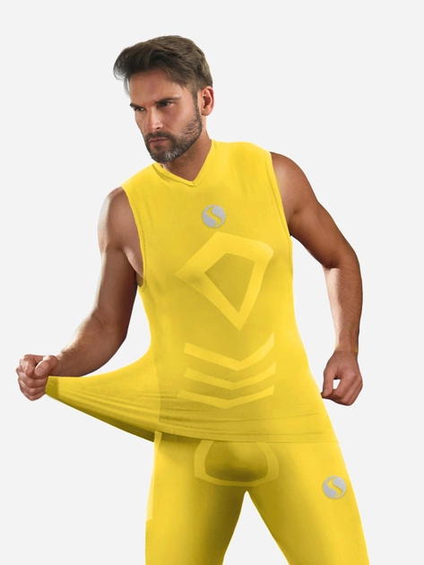 Koszulka męska termiczna bez rękawów Sesto Senso CL38 L/XL Żółta (5904280037686) - obraz 2