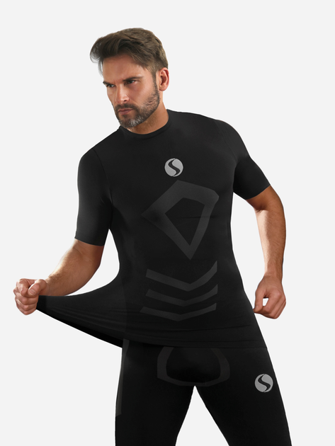 Koszulka męska krótki rękaw Sesto Senso CL39 L/XL Czarna (5904280037839) - obraz 2