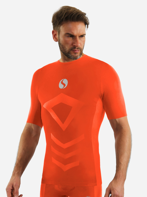 Koszulka męska krótki rękaw Sesto Senso CL39 S/M Pomarańczowa (5904280037853) - obraz 1