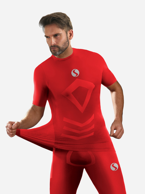 Koszulka męska krótki rękaw Sesto Senso CL39 XXL/XXXL Czerwona (5904280037907) - obraz 2