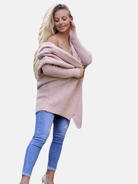 Kardigan damski z kapturem Merribel Paislee One Size Różowy (5907621627980) - obraz 4