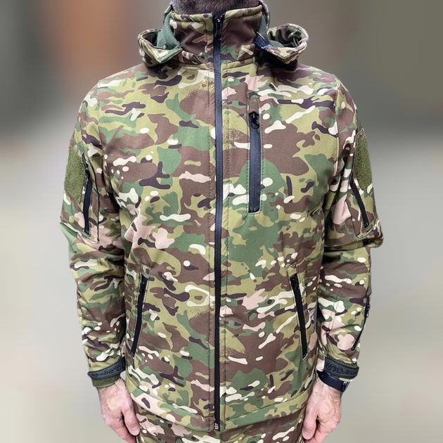 Куртка тактическая Special, Softshell, Мультикам, размер XXL, демисезонная флисовая куртка для военных софтшелл - изображение 1