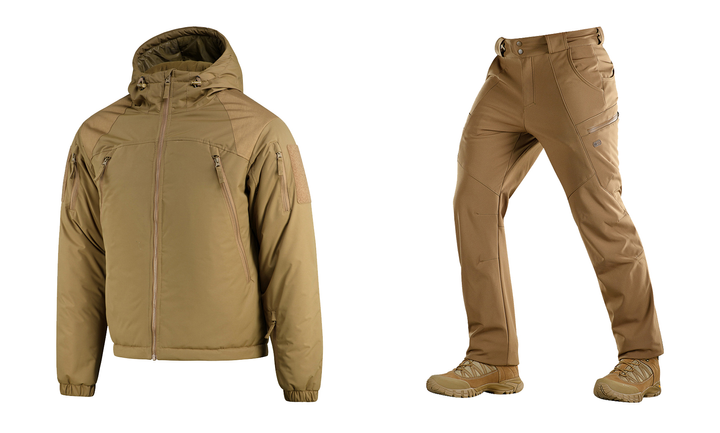 M-tac комплект тактична куртка Soft Shell штани тактичні койот M - зображення 1