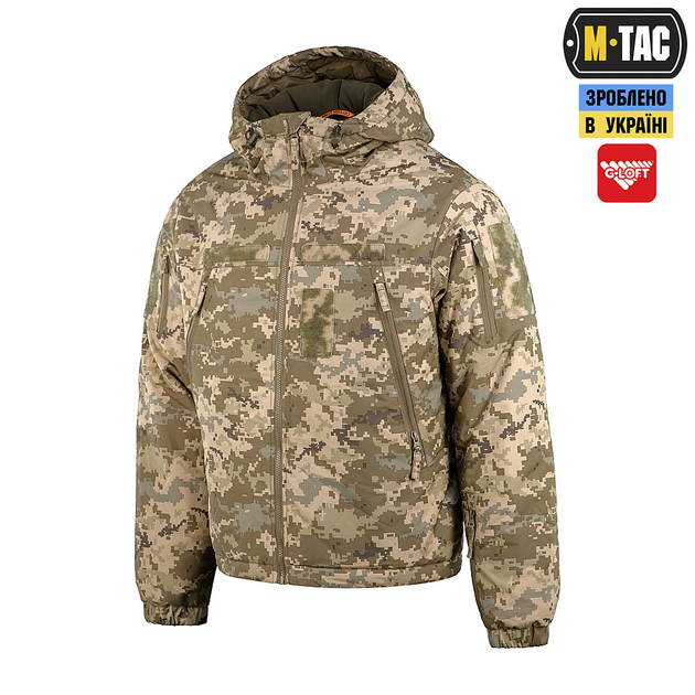 M-tac комплек зимовий форма куртка, штани з тактичними наколінниками, термобілизна, берці піксель S - зображення 2