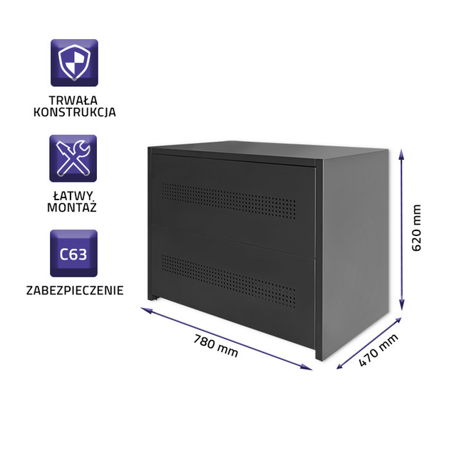 Корпус акумуляторного модуля Qoltec 12А*год 8кВт 53957 (5901878539577) - зображення 4