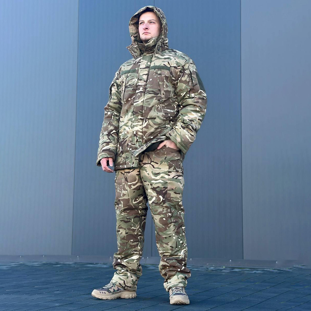 Чоловічий зимовий Костюм "Кордон-6" Куртка + Штани / Польова форма на флісі саржа мультикам розмір M - зображення 1