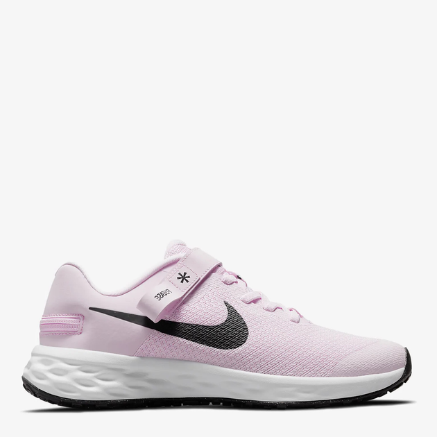 Акція на Підліткові кросівки для дівчинки Nike Revolution 6 Flyease Nn (Gs) DD1113-608 37.5 (5Y) Pink Foam/Black від Rozetka