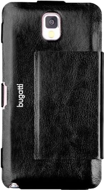 Etui z klapką Bugatti UltraThin Geneva do Samsung Galaxy Note 3 Black (4042632083965) - obraz 2