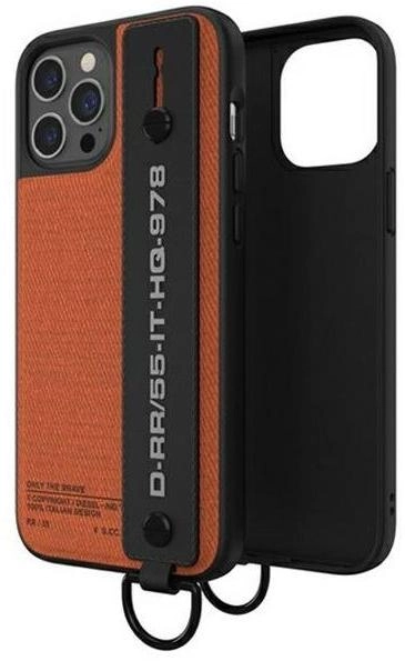 Etui Diesel Handstrap Case Utility Twill do Apple iPhone 12 Pro Max Black-orange (8718846088473) - obraz 2