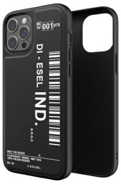 Панель Diesel Moulded Case Core Barcode Graphic для Apple iPhone 12 Pro Max Black-white (8718846085007) - зображення 2