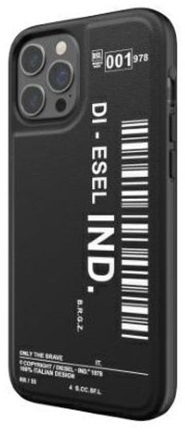 Панель Diesel Moulded Case Core Barcode Graphic для Apple iPhone 12/12 Pro Black-white (8718846084994) - зображення 4