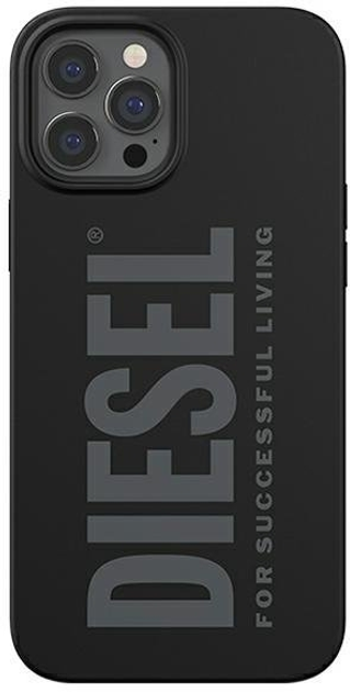 Etui Diesel Silicone Case do Apple iPhone 12 Pro Max Black (8718846088367) - obraz 1