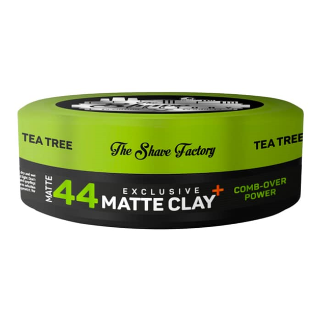 Глина для волосся The Shave Factory 44 Matte Clay with Tea Tree oil 150 мл - Фото 1 Глина для волосся The Shave Factory 44 Matte Clay with Tea Tree oil 150 мл - изображение 1