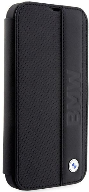 Чохол-книжка BMW Leather Textured Stripe для Apple iPhone 14 Pro Max Black (3666339097189) - зображення 3