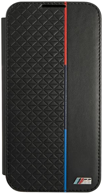 Etui z klapką BMW M Collection Triangles do Samsung Galaxy S22 Plus Black (3666339043339) - obraz 1