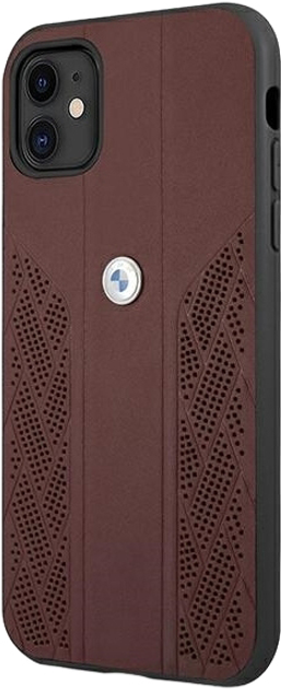 Etui BMW Leather Curve Perforate do Apple iPhone 11 Red (3666339011864) - obraz 2
