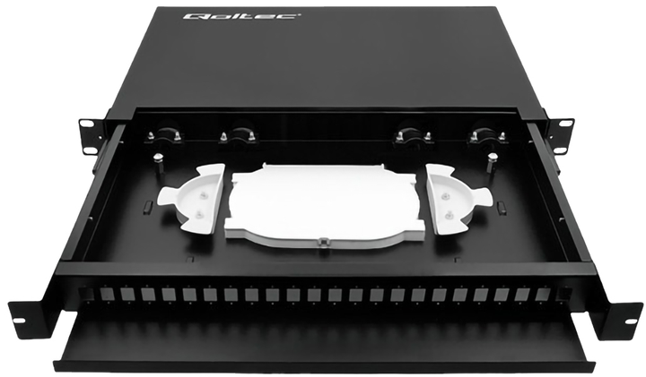 Патч-панель оптоволоконна Qoltec Rack на шині ODF 24 порти SC/ SX (54480) - зображення 4