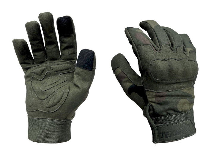 Тактичні рукавиці Texar Combat Pl Camo Size M - зображення 1