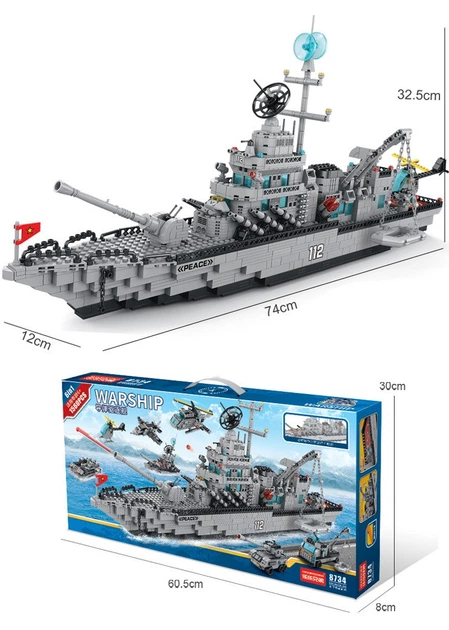 Конструктор Військовий корабель 6в1 LELEBROTHER 8734 WARSHIP, 1560