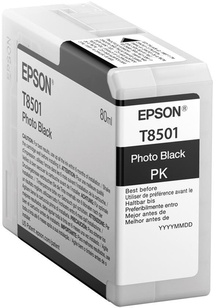 Tusze do drukarek Epson T850100, Black 80 ml (10343914865) - obraz 1