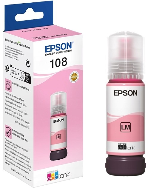 Tusz Epson EcoTank 108 Light Magenta 70 ml (8715946712383) - obraz 1