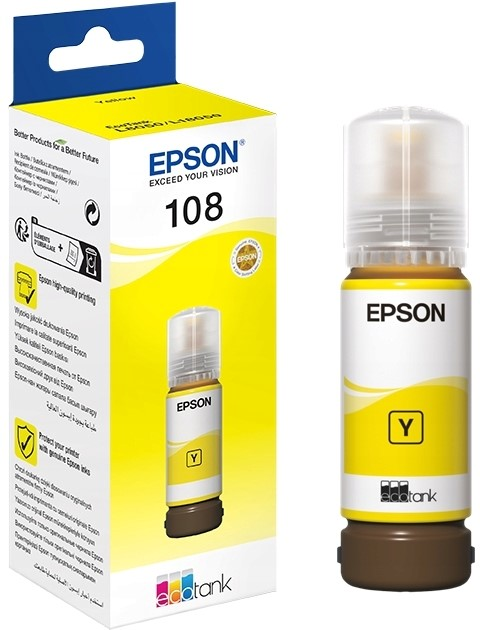 Чорнильниця Epson EcoTank 108 Yellow 70 ml (8715946712369) - зображення 1