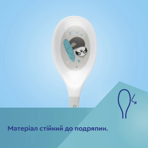 Набор ложечек из меламина Canpol babies Exotic Animals 2 шт Серый (4/530_grey) - изображение 6