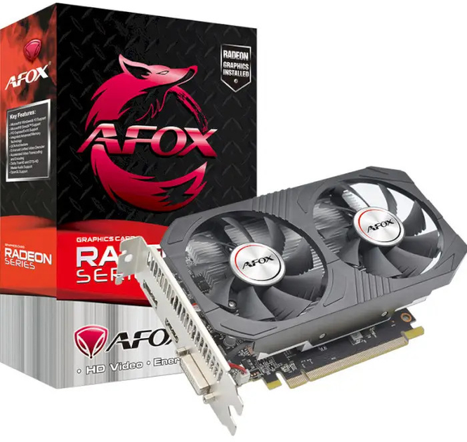 Видеокарта AFOX PCI-Ex Radeon RX 550 8GB GDDR5 (128bit) (1183/6000) (DVI, HDMI, DisplayPort) (AFRX550-8192D5H4-V6) - изображение 4