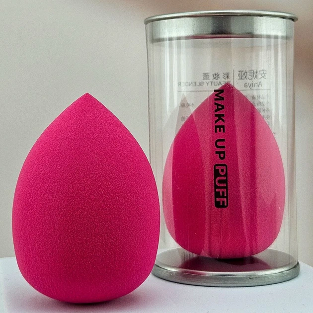Спонж для макияжа в форме капли Розовый Puff Make Up Beauty Blender - Фото 2 Спонж для макияжа в форме капли Розовый Puff Make Up Beauty Blender - изображение 2