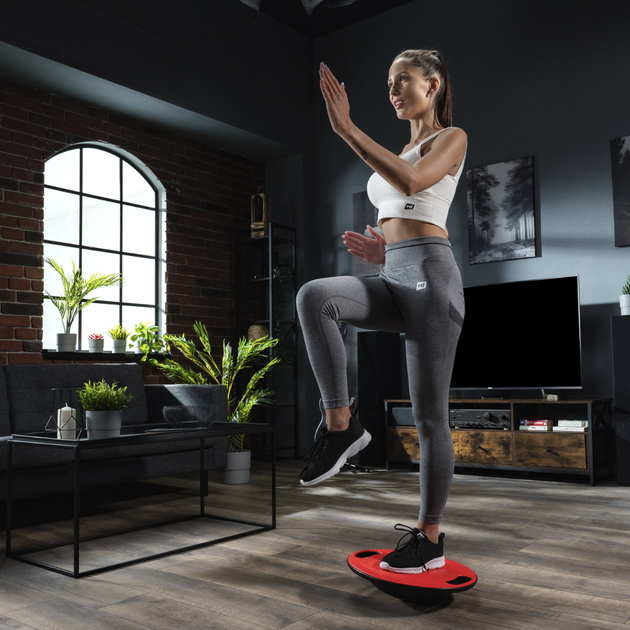 Диск балансировочный Hop-Sport 40 см красный. Для фитнеса, йоги, реабилитации, тренировок, до 120 кг - изображение 2