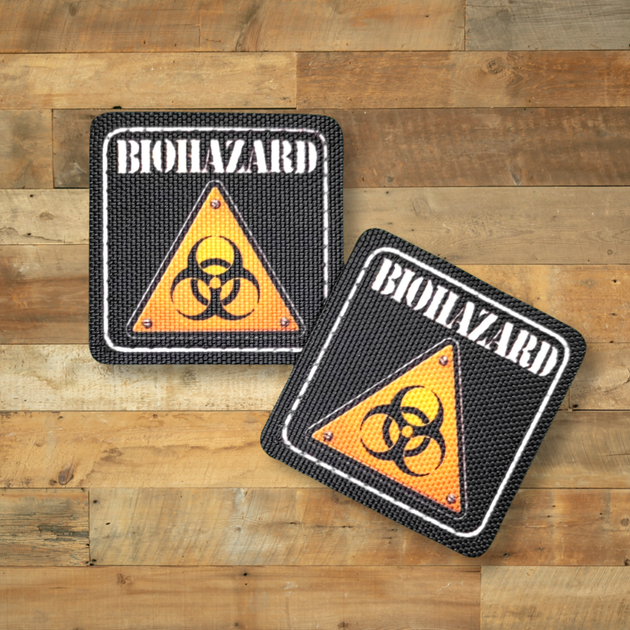 Шеврон Biohazard, 5х5, на липучке( велкро), патч печатный - изображение 2