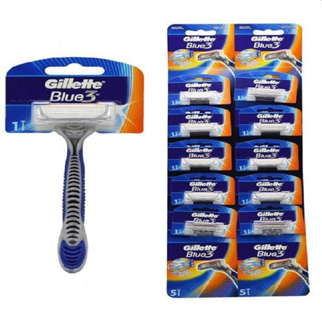 Чоловіча бритва Gillette Blue3 10 шт (7702018498673) - зображення 1