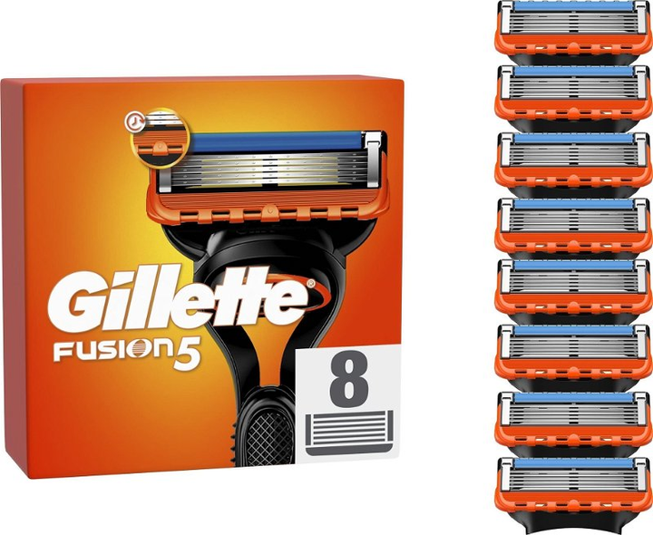Wymienne wkłady do golarki Gillette Fusion 8 szt (8006540989197) - obraz 1