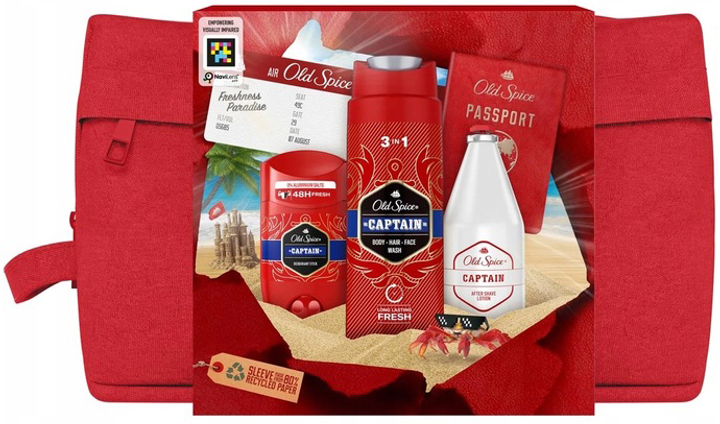 Набір Old Spice Дезодорант-стік Captain 50 мл + Гель для душу 250 мл + Лосьйон після гоління 100 мл (8700216131346) - зображення 1