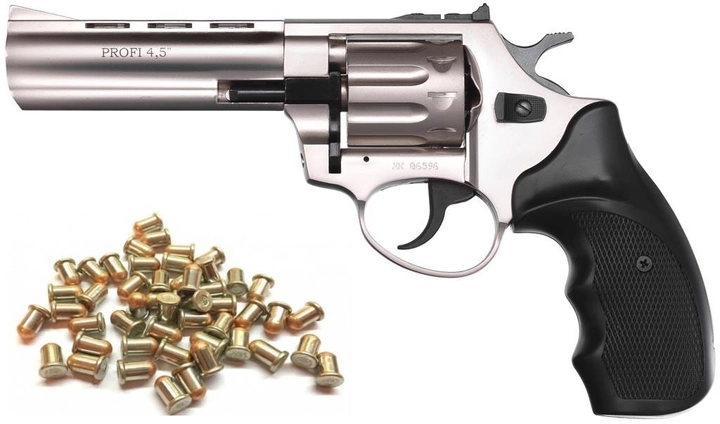 Револьвер флобера Zbroia Profi 4,5 Сатин / Пластик + 50 Sellier & Bellot - зображення 1