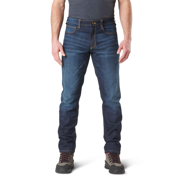 Штани тактичні джинсові 5.11 Tactical Defender-Flex Slim Jeans Dark Wash Indigo W36/L32 (74465-649) - изображение 1