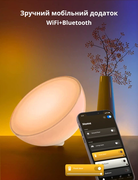 Умный портативный LED светильник Philips Hue Go V2 White and Color