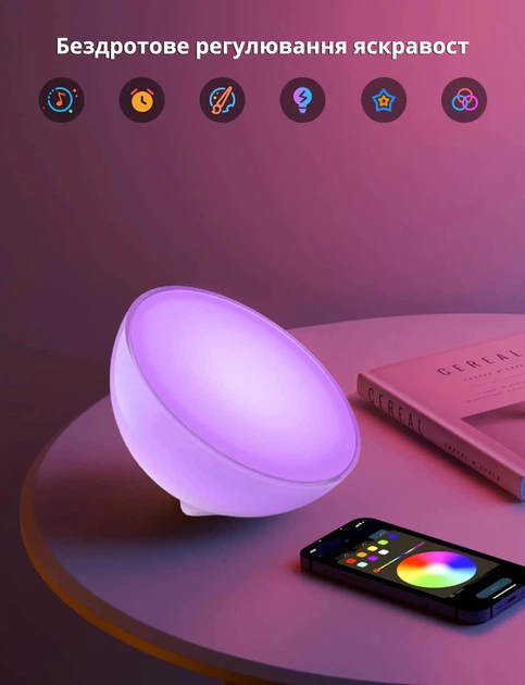 Умный портативный LED светильник Philips Hue Go V2 White and Color
