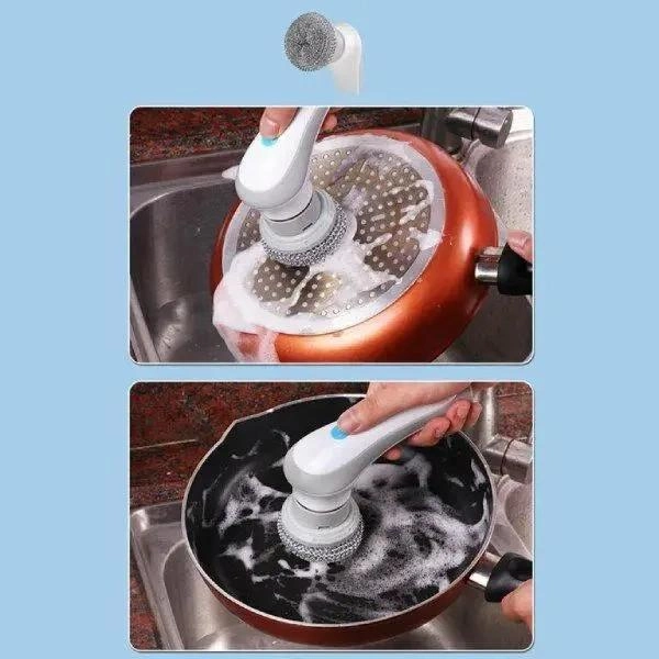 Аккумуляторная щетка для мытья со сменными насадками Electric Cleaning Brush - изображение 6