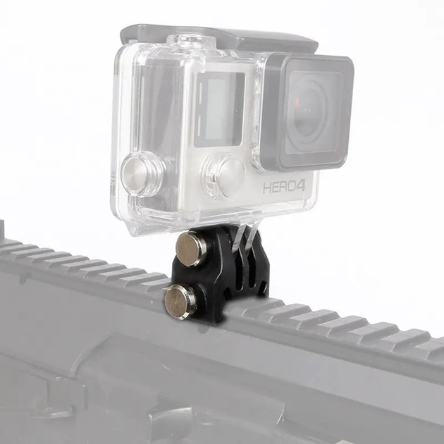 Кріплення для екшн камери на планку Пікатінні (чорне) - зображення 1