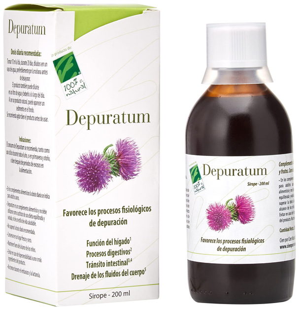 Suplement diety 100% Natural Depuratum 200 ml (8437019352028) - obraz 1