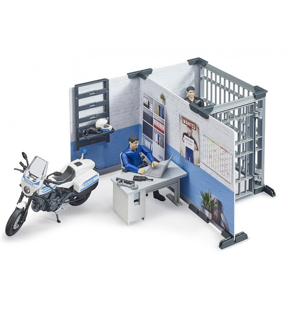 Іграшкова поліцейська дільниця Bruder із поліцейським на мотоциклі (4001702627324) - зображення 1