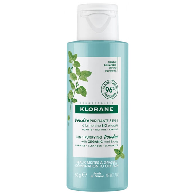 Порошок для вмивання обличчя Klorane Organic Purifying Cleansing Powder 50 г (3282770147322) - зображення 1